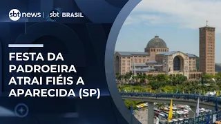 Milhares de fiéis celebram o Dia da Padroeira no Santuário Nacional de Aparecida (SP) | #SBTBrasil