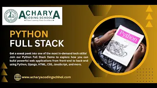 Python Full Stack Developer Demo 2 Learn Frontend Backend with Real Projects By Acharya