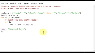 Python Remove empty strings from a list of strings