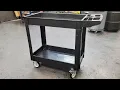 VEVOR Utility Service Cart 2 Shelf 550LBS Heavy Duty Plastic Rolling Utility Cart with 360 Swivel