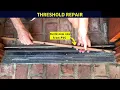 How to repair the adjustable sill plate on an exterior door threshold