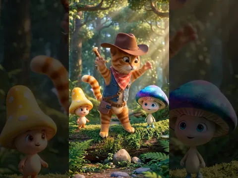 Little MASHROOMS got bodyguard #funny #cartoon #cute
