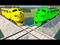 Lagu Train vs Train vs Crossing Tracks - BeamNG.Drive