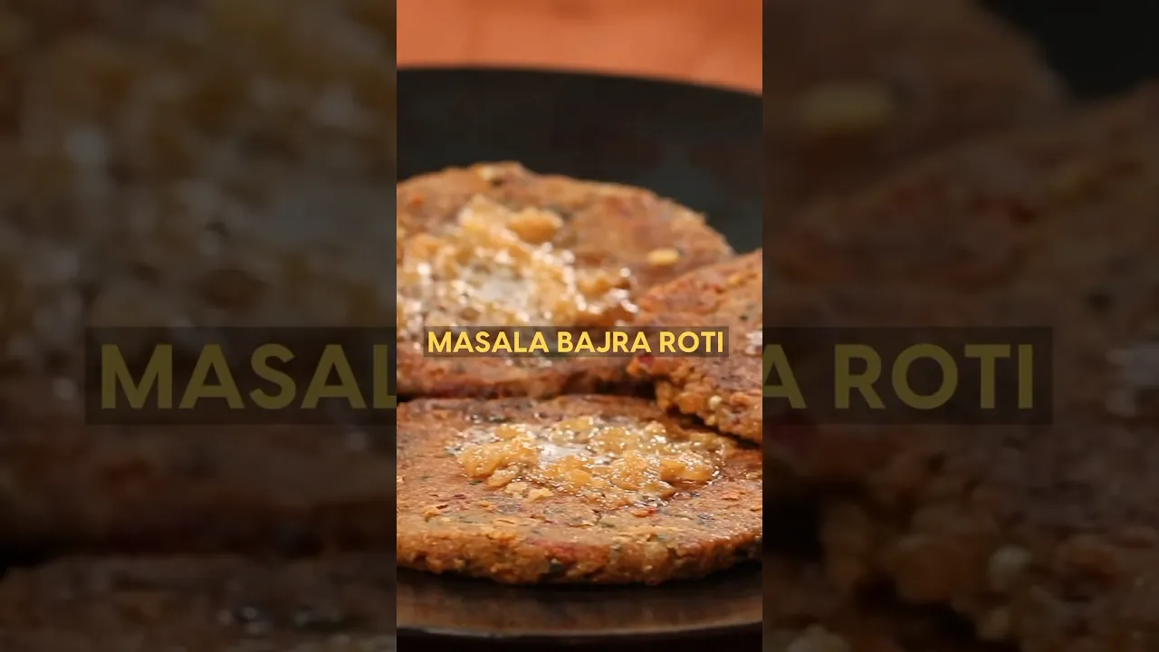 Masala Bajra Roti for a healthy tiffin meal.. #shorts #milletkhazana #bajrarecipes