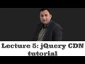 Lecture 5 - jQuery CDN tutorial