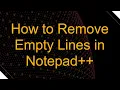 How to Remove Empty Lines in Notepad
