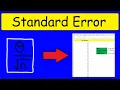 Standard Error Mean Standard Deviation - Excel