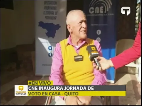 CNE inaugura jornada de voto en casa - Quito