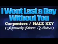 I WONT LAST A DAY WITHOUT YOU - Carpenters/MALE KEY (KARAOKE PIANO VERSION)