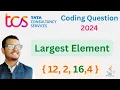 Largest element in an array TCS NQT 2024 preparation Java Hindi