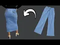 Lagu How to sew a skirt from old jeans that will fit you perfectly
