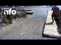 Le niveau de l eau du lac Memphremagog force des plaisanciers a sortir leur bateau