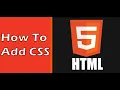 HTML Tutorial 9 - Adding CSS