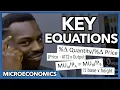 Microeconomics Key Equations