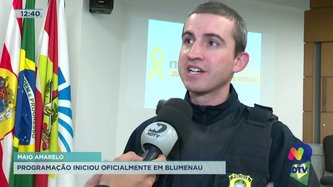 Maio amarelo: programação iniciou oficialmente em Blumenau