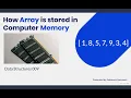 How array is stored in computer memory Part 1 Data Structures 009