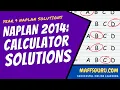 Year 9 NAPLAN 2014 Year 9 Calculator Solutions MaffsGuru com