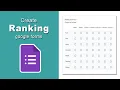 How to create ranking questions using google forms