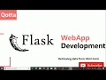Flask Tutorial - Retrieving data from Html Form
