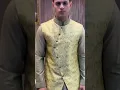 Download Lagu Henna Green Woven Design Ethnic Jacket with Kurta-Pajama | SIB36