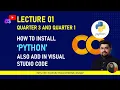 python in urdu python installation in visual studio code python installation