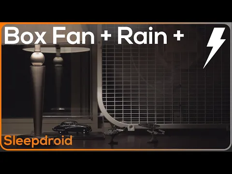 Download MP3 ► Box Fan (Medium Speed) and Rain Sounds for Sleeping with Distant Thunder, Fan Noise and Rain