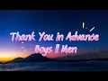 Lagu Thank You In Advance ~Boyz to Men(Lyrics)