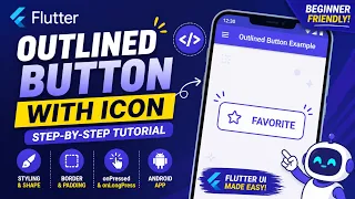 FLUTTER ANDROID - OUTLINE BUTTON WITH ICON TUTORIAL