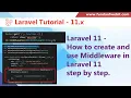Laravel 11 - How to create and use Middleware in Laravel Laravel 11 middleware tutorial