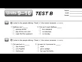 Units 9 16 TEST B Interchange Fifth Edition Intro Level Tests