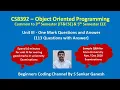 Java MCQ 113 Questions and Answers for End Semester Exams Interview OOP - Unit 3 67