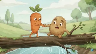 🥕🥔 The Treasure Hunt of Carrot & Potato! | Funny Kids Cartoon Adventure
