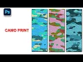 Camo Print How To Create Custom Camouflage Patterns in Photoshop All Over Print Fabric Print