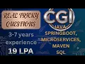 CGI Java Developer Interview 3-7 Years Experience Spring Boot Microservices SQL
