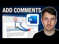 How to Add Comments in a Word Document Easiest Way