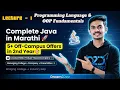 Complete Java in Marathi Lecture 1 Programming Basics OOP Foundation Zero to Job-Ready