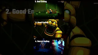 All 6 Endings FNAF Into The Pit Shorts 