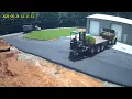Super Sod delivery truck damaging a freshly paved private driveway