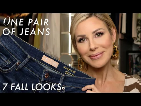 Download MP3 HOW TO WEAR \u0026 STYLE JEANS | One Pair of Jeans, 7 Looks | Dominique Sachse