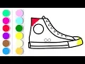 Shoes Sneakers And Boots Drawing And Coloring Pages For Kids