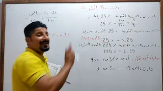 النسبة المئوية  النسبة المئوية