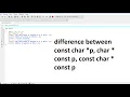 What is the difference between const char p char const p const char const p
