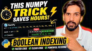 Boolean Indexing in NumPy Explained Filter Data Like a Pro Python NumPy Tutorial