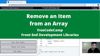 Remove an Item from an Array Front End Development Libraries freeCodeCamp tutorial
