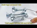 Triple Trumpet Chrome Air Train Horn 152dB Huge Loud Sound