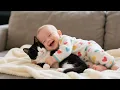 Nothing Sweeter Than a Baby and a Cat Sharing Pure Joy!