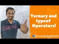 JavaScript Operators Ternary and typeof Operators