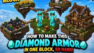 Making diamond armor is soo hard in one block
