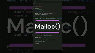 Malloc dynamic memory allocation in c programming