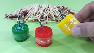 صنع صاروخ رمضان قوى بغطاء زجاجة وكبريت فقط دندنها